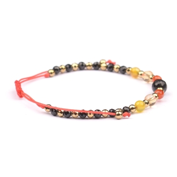 Bransoletka celebrytka TURMALIN + znak zodiaku BLIŹNIĘTA zodiak